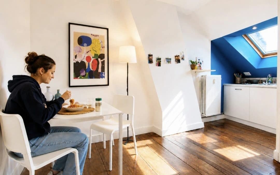 Intérieur kot Le Laveu
